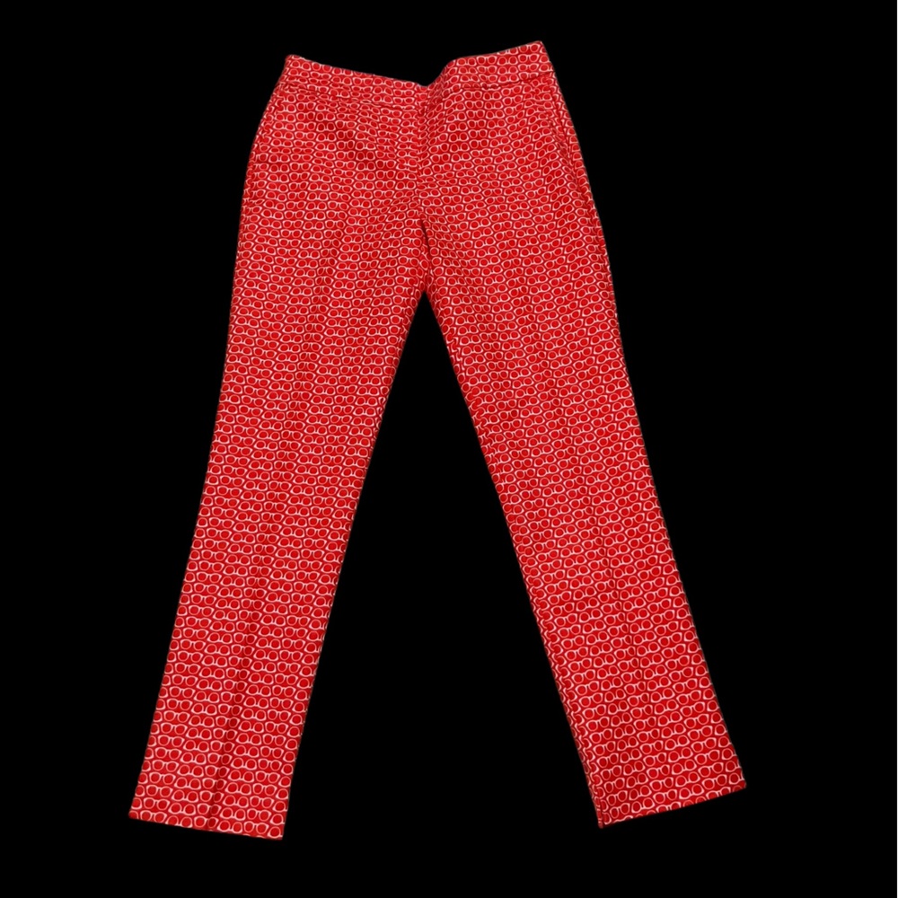 Boden slim leg eyeglass print chino pant size 6 petite